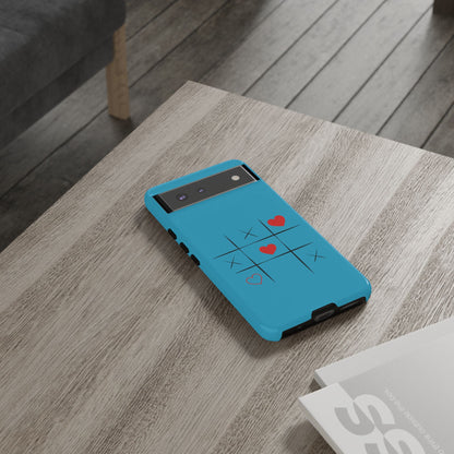 Tough Cases Phone Case - Playful Tic Tac Toe Design, Phone Accessory, Cute Gift, Durable Cover, Fun Tech