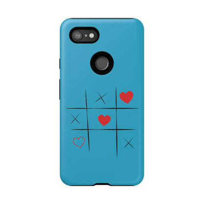 Tough Cases Phone Case - Playful Tic Tac Toe Design, Phone Accessory, Cute Gift, Durable Cover, Fun Tech