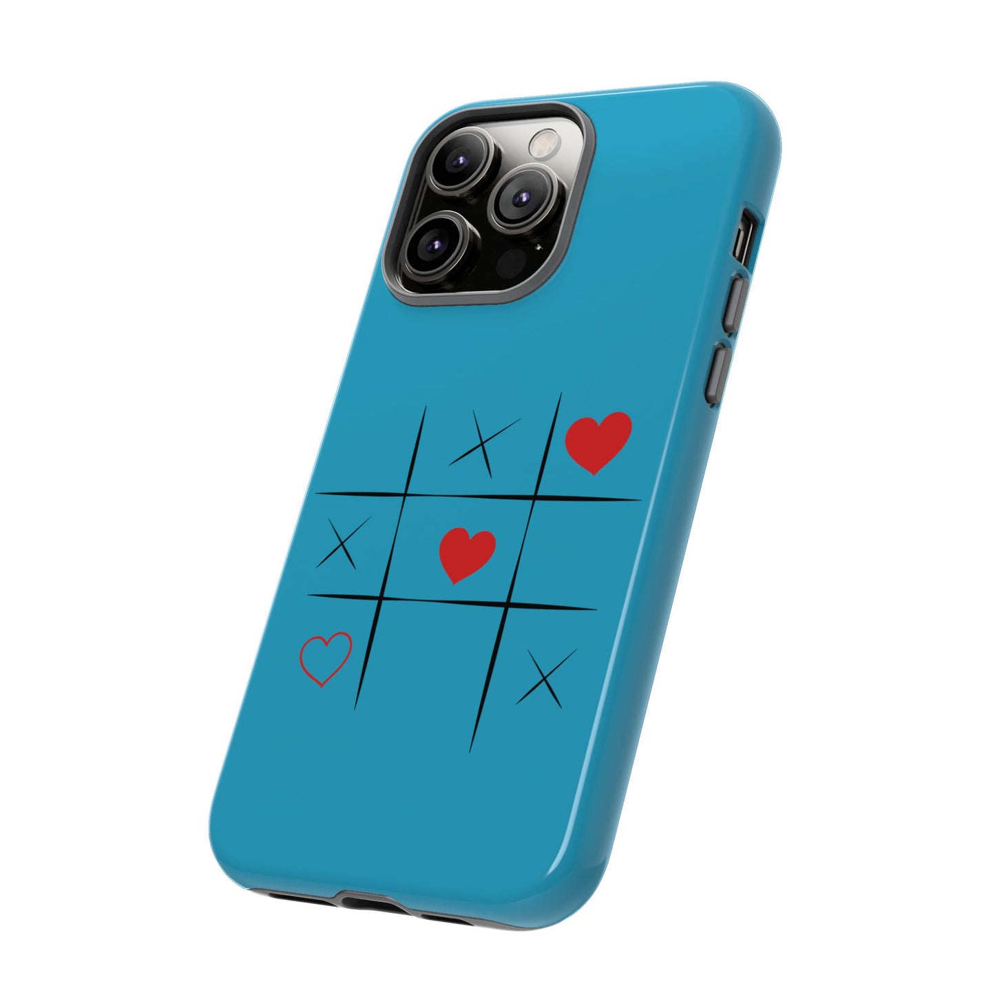 Tough Cases Phone Case - Playful Tic Tac Toe Design, Phone Accessory, Cute Gift, Durable Cover, Fun Tech