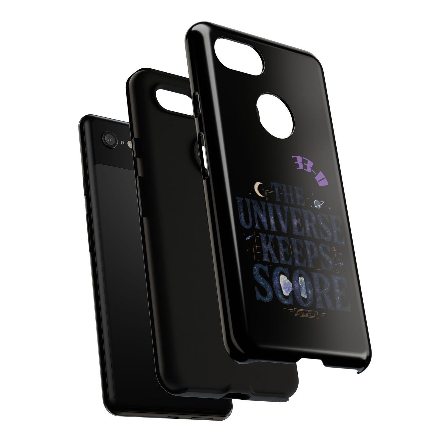 Phone Case with Cosmic Design - The Universe Keeps Score - Perfect for Astrology Lovers, Gift for Friends, Galaxy Aesthetic, Unique [...]