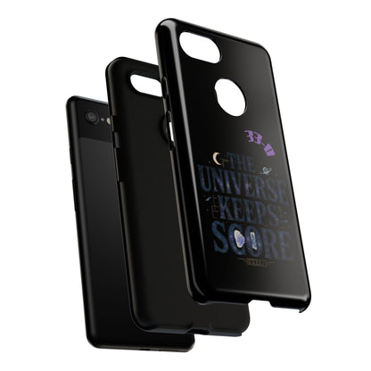 Phone Case with Cosmic Design - The Universe Keeps Score - Perfect for Astrology Lovers, Gift for Friends, Galaxy Aesthetic, Unique [...]