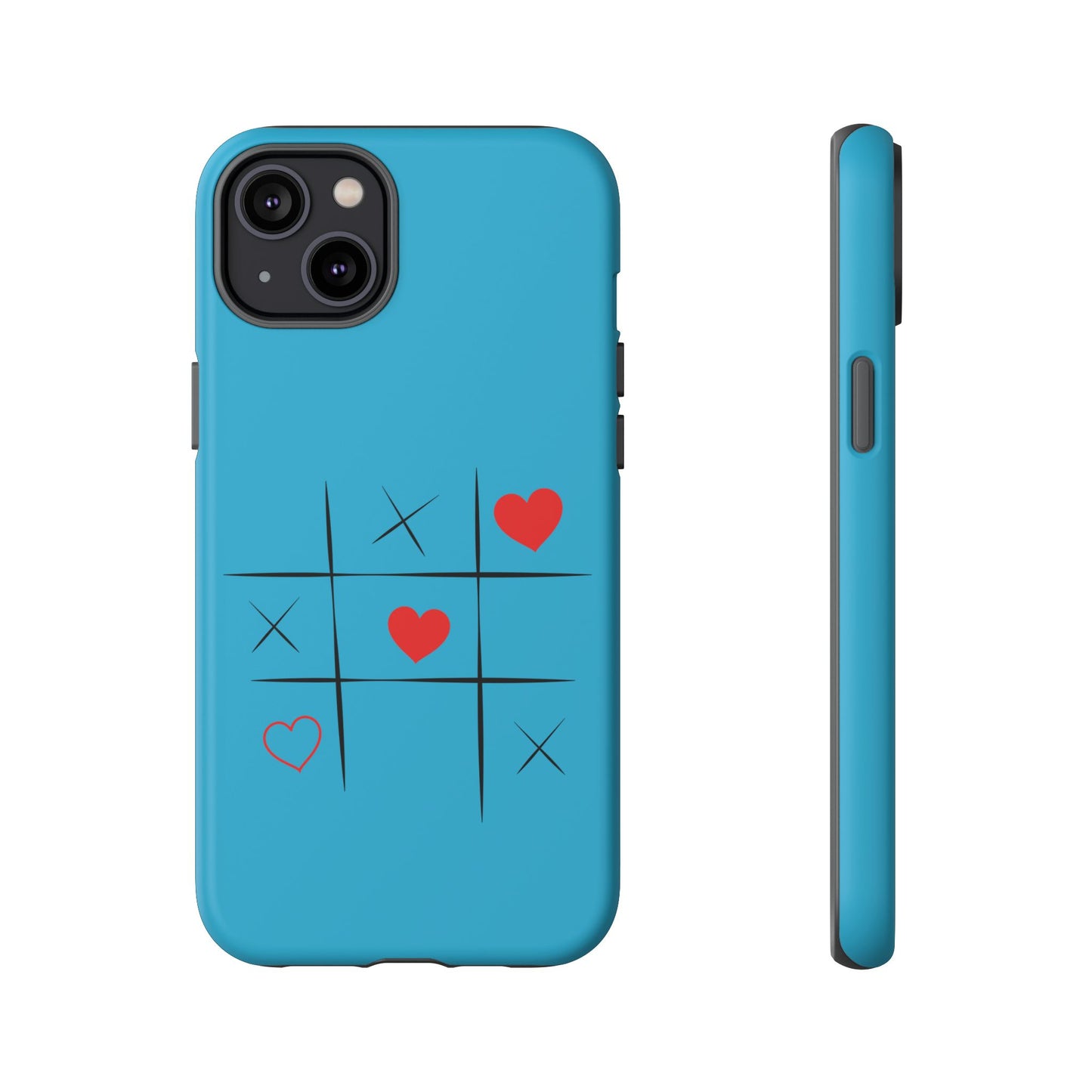 Tough Cases Phone Case - Playful Tic Tac Toe Design, Phone Accessory, Cute Gift, Durable Cover, Fun Tech