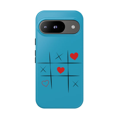 Tough Cases Phone Case - Playful Tic Tac Toe Design, Phone Accessory, Cute Gift, Durable Cover, Fun Tech