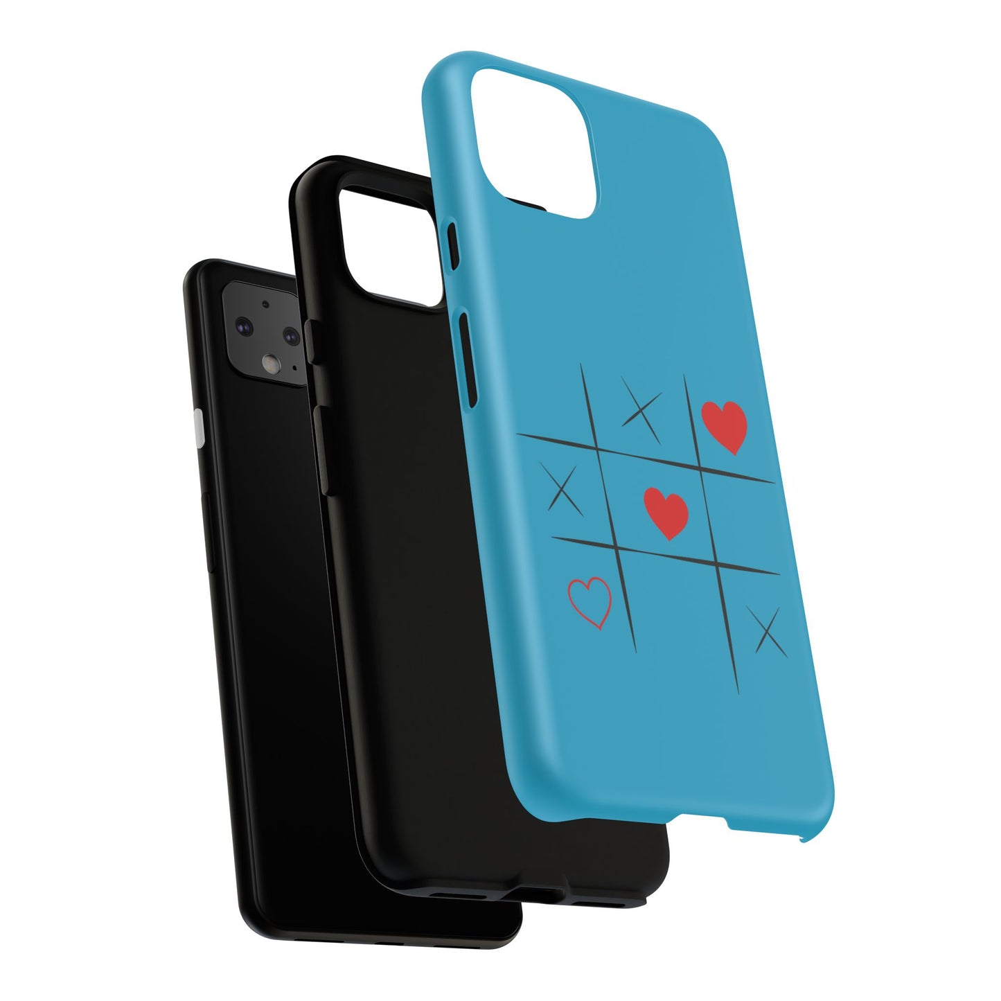 Tough Cases Phone Case - Playful Tic Tac Toe Design, Phone Accessory, Cute Gift, Durable Cover, Fun Tech