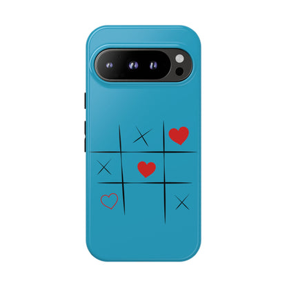 Tough Cases Phone Case - Playful Tic Tac Toe Design, Phone Accessory, Cute Gift, Durable Cover, Fun Tech
