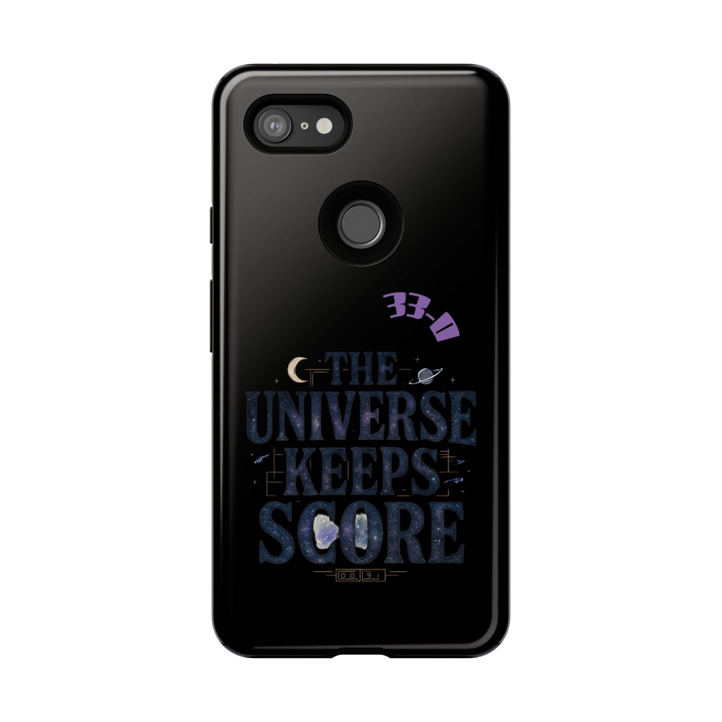 Phone Case with Cosmic Design - The Universe Keeps Score - Perfect for Astrology Lovers, Gift for Friends, Galaxy Aesthetic, Unique [...]