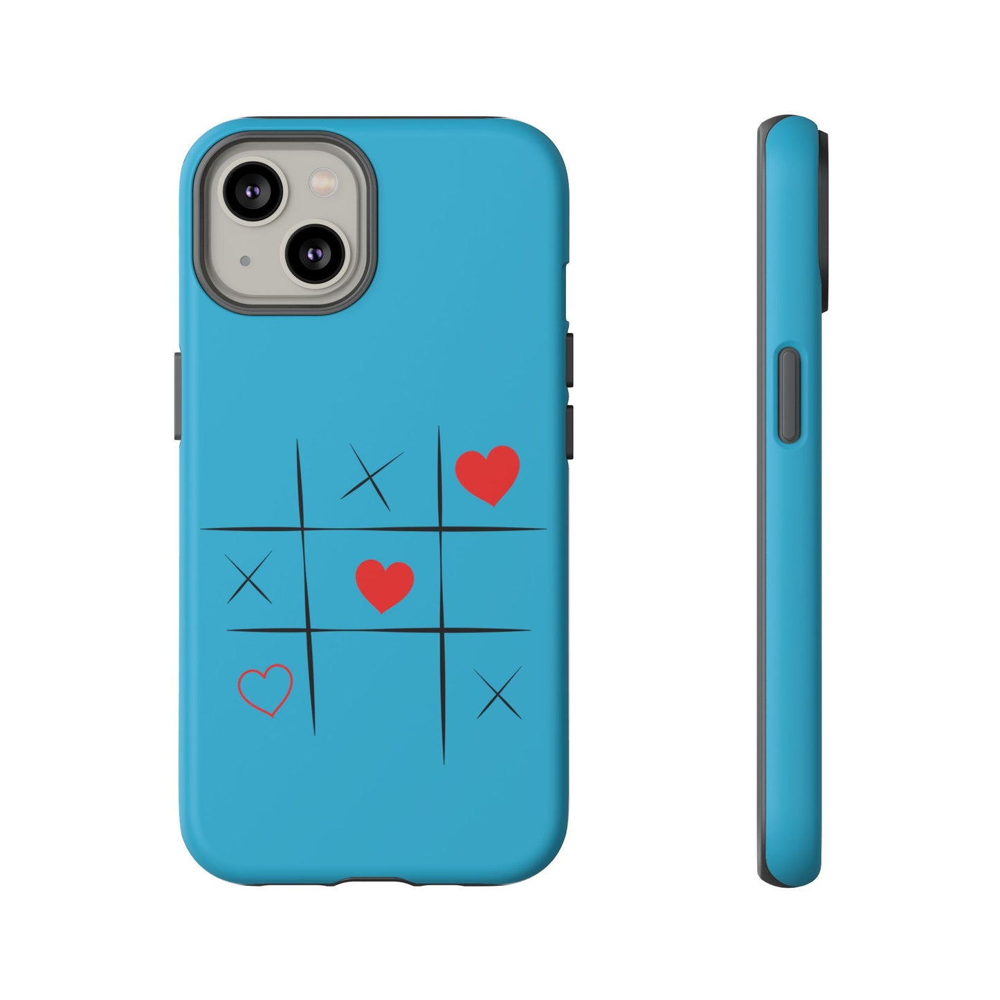 Tough Cases Phone Case - Playful Tic Tac Toe Design, Phone Accessory, Cute Gift, Durable Cover, Fun Tech