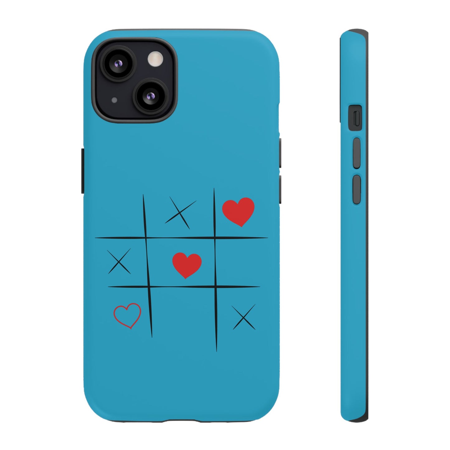 Tough Cases Phone Case - Playful Tic Tac Toe Design, Phone Accessory, Cute Gift, Durable Cover, Fun Tech