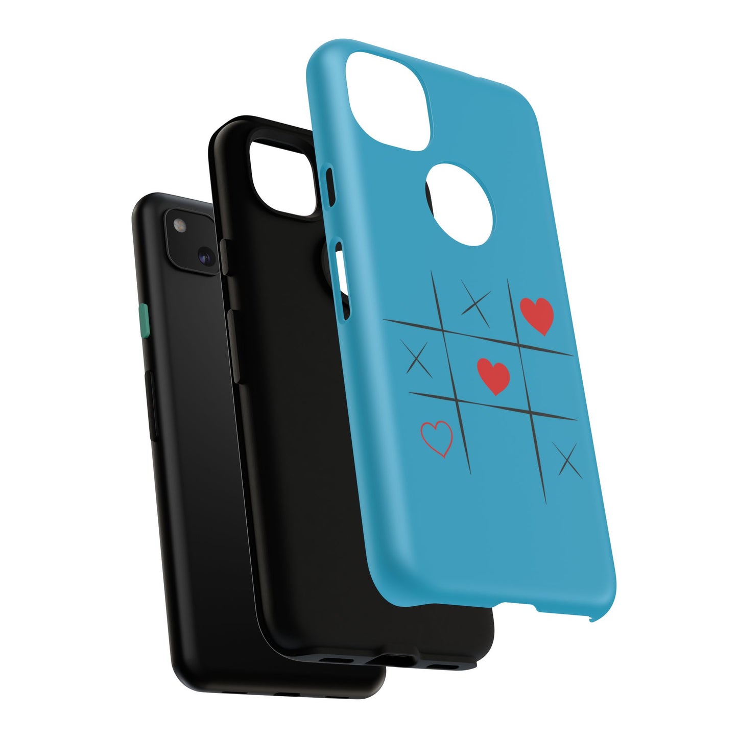 Tough Cases Phone Case - Playful Tic Tac Toe Design, Phone Accessory, Cute Gift, Durable Cover, Fun Tech