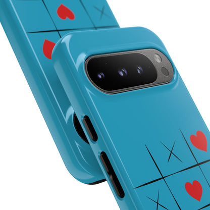 Tough Cases Phone Case - Playful Tic Tac Toe Design, Phone Accessory, Cute Gift, Durable Cover, Fun Tech