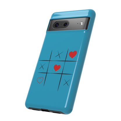 Tough Cases Phone Case - Playful Tic Tac Toe Design, Phone Accessory, Cute Gift, Durable Cover, Fun Tech
