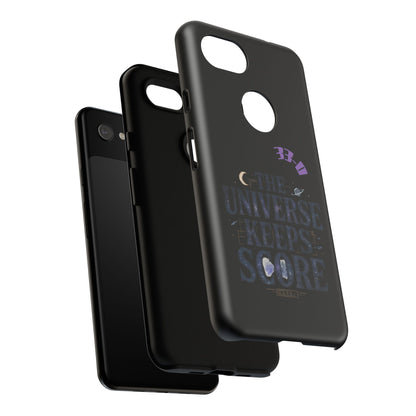 Phone Case with Cosmic Design - The Universe Keeps Score - Perfect for Astrology Lovers, Gift for Friends, Galaxy Aesthetic, Unique [...]