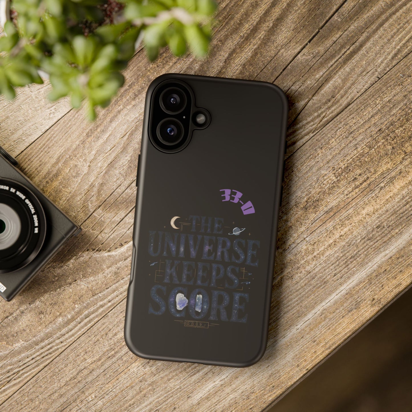 Phone Case with Cosmic Design - The Universe Keeps Score - Perfect for Astrology Lovers, Gift for Friends, Galaxy Aesthetic, Unique [...]