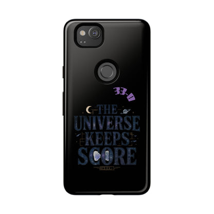 Phone Case with Cosmic Design - The Universe Keeps Score - Perfect for Astrology Lovers, Gift for Friends, Galaxy Aesthetic, Unique [...]