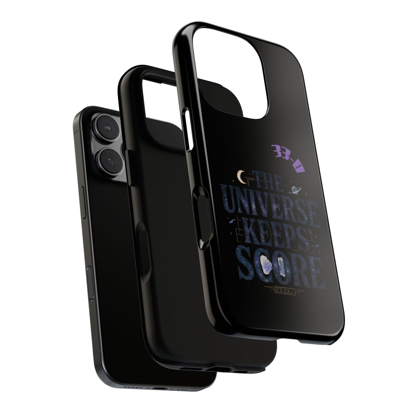 Phone Case with Cosmic Design - The Universe Keeps Score - Perfect for Astrology Lovers, Gift for Friends, Galaxy Aesthetic, Unique [...]