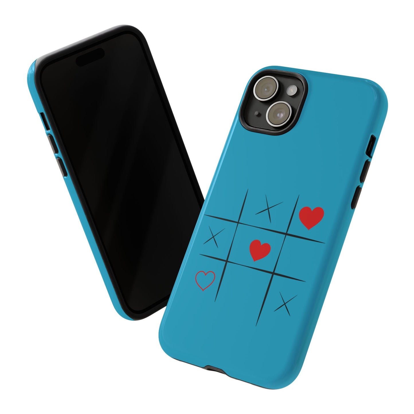 Tough Cases Phone Case - Playful Tic Tac Toe Design, Phone Accessory, Cute Gift, Durable Cover, Fun Tech