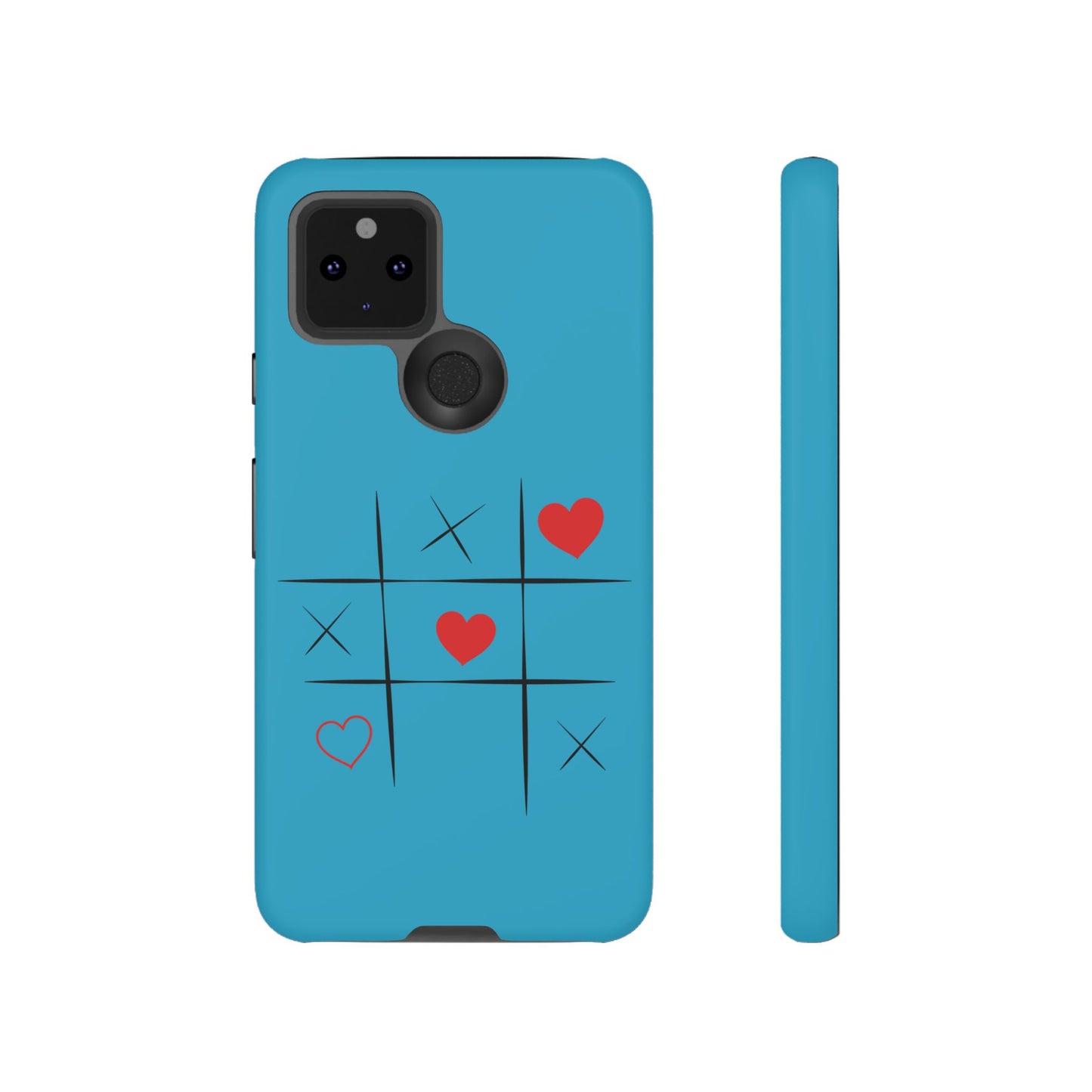 Tough Cases Phone Case - Playful Tic Tac Toe Design, Phone Accessory, Cute Gift, Durable Cover, Fun Tech