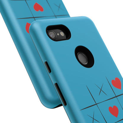 Tough Cases Phone Case - Playful Tic Tac Toe Design, Phone Accessory, Cute Gift, Durable Cover, Fun Tech