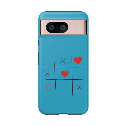 Tough Cases Phone Case - Playful Tic Tac Toe Design, Phone Accessory, Cute Gift, Durable Cover, Fun Tech
