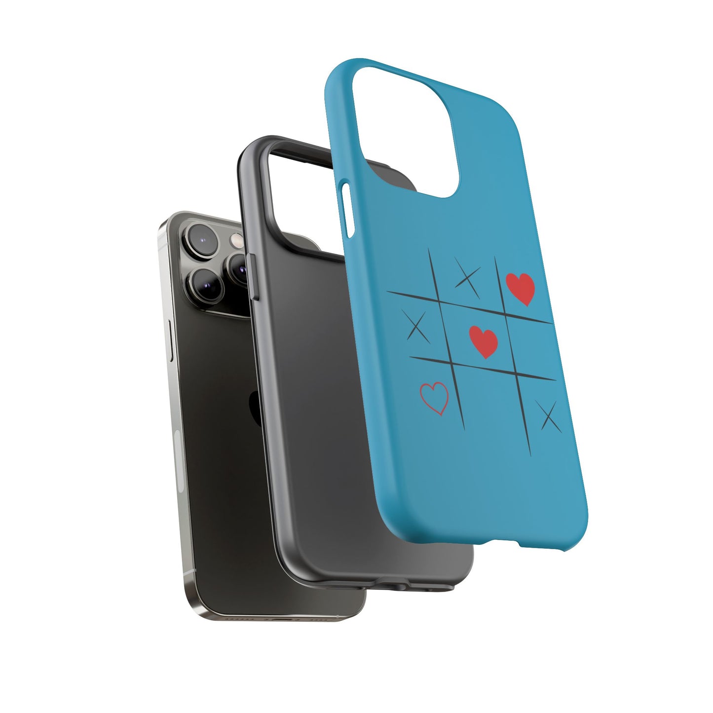 Tough Cases Phone Case - Playful Tic Tac Toe Design, Phone Accessory, Cute Gift, Durable Cover, Fun Tech