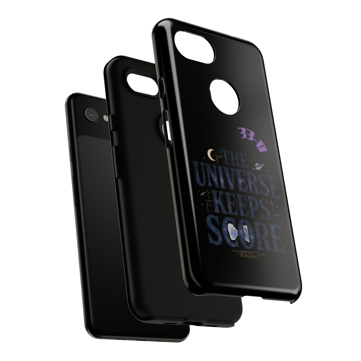 Phone Case with Cosmic Design - The Universe Keeps Score - Perfect for Astrology Lovers, Gift for Friends, Galaxy Aesthetic, Unique [...]