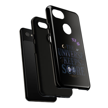 Phone Case with Cosmic Design - The Universe Keeps Score - Perfect for Astrology Lovers, Gift for Friends, Galaxy Aesthetic, Unique [...]