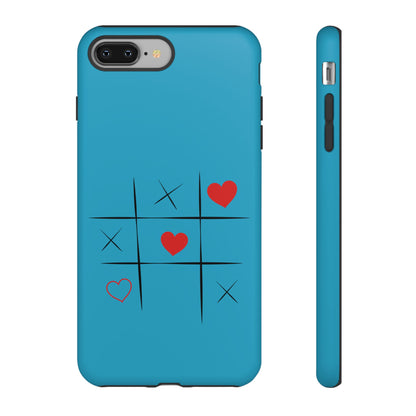 Tough Cases Phone Case - Playful Tic Tac Toe Design, Phone Accessory, Cute Gift, Durable Cover, Fun Tech