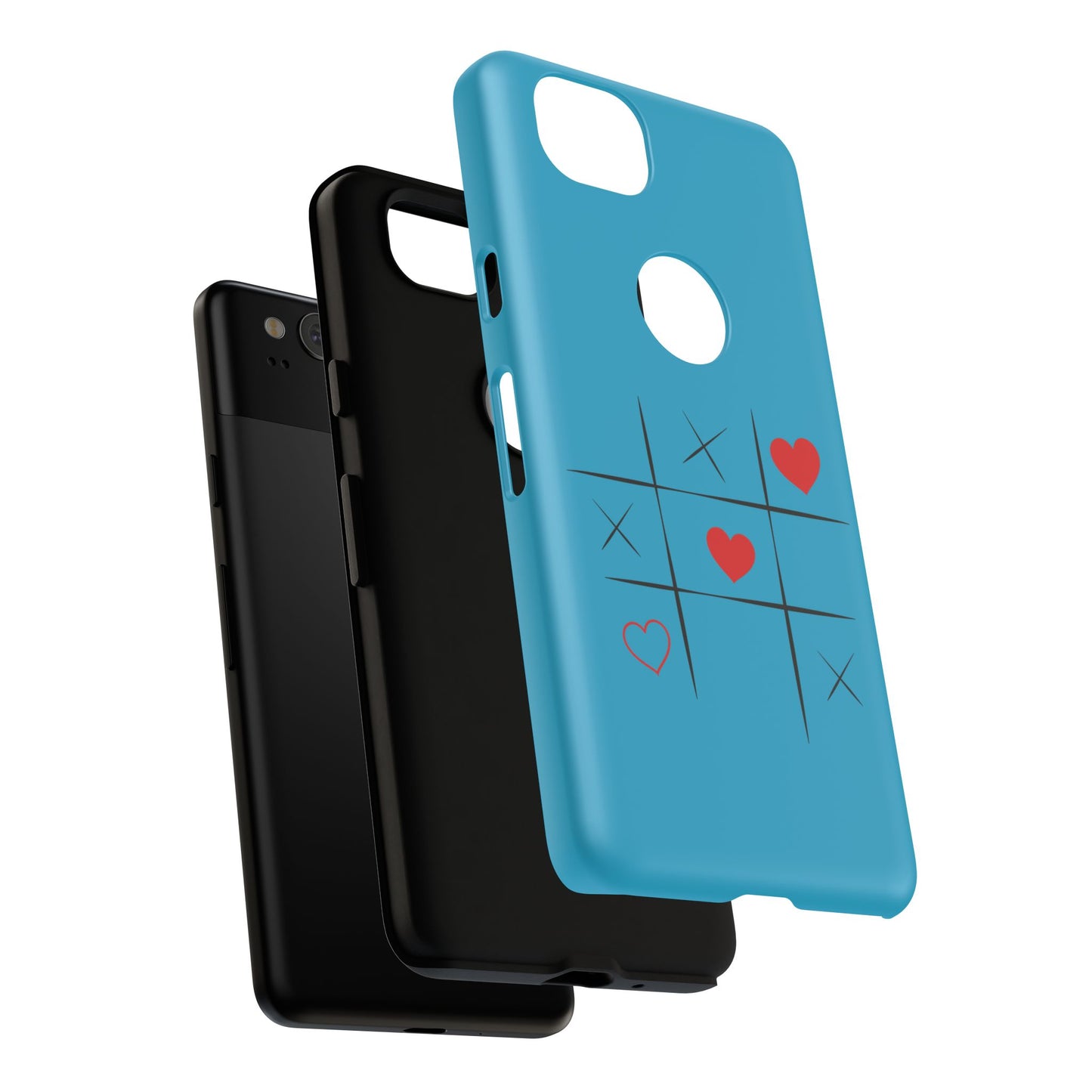 Tough Cases Phone Case - Playful Tic Tac Toe Design, Phone Accessory, Cute Gift, Durable Cover, Fun Tech