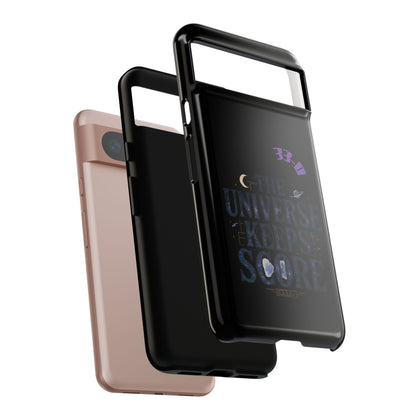 Phone Case with Cosmic Design - The Universe Keeps Score - Perfect for Astrology Lovers, Gift for Friends, Galaxy Aesthetic, Unique [...]