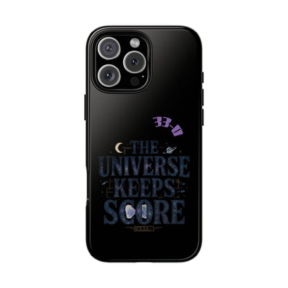 Phone Case with Cosmic Design - The Universe Keeps Score - Perfect for Astrology Lovers, Gift for Friends, Galaxy Aesthetic, Unique [...]
