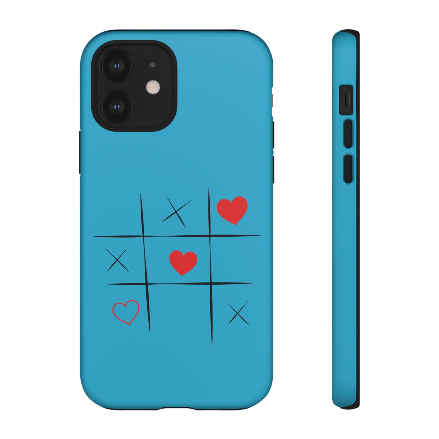 Tough Cases Phone Case - Playful Tic Tac Toe Design, Phone Accessory, Cute Gift, Durable Cover, Fun Tech