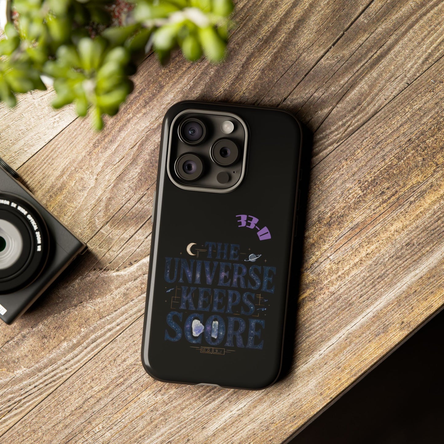 Phone Case with Cosmic Design - The Universe Keeps Score - Perfect for Astrology Lovers, Gift for Friends, Galaxy Aesthetic, Unique [...]