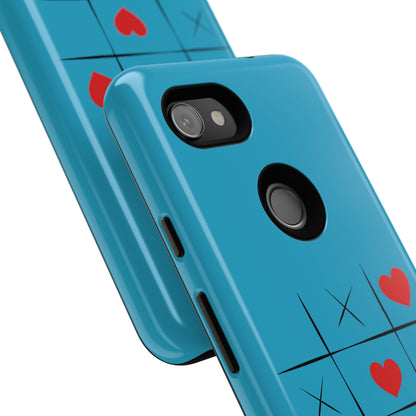 Tough Cases Phone Case - Playful Tic Tac Toe Design, Phone Accessory, Cute Gift, Durable Cover, Fun Tech