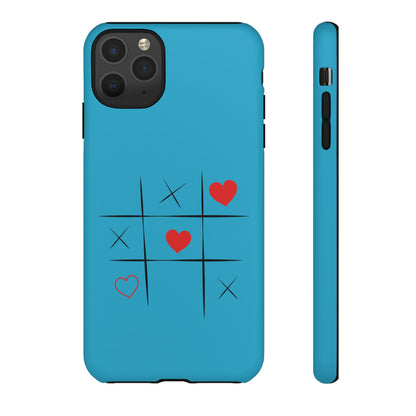 Tough Cases Phone Case - Playful Tic Tac Toe Design, Phone Accessory, Cute Gift, Durable Cover, Fun Tech
