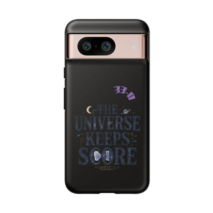 Phone Case with Cosmic Design - The Universe Keeps Score - Perfect for Astrology Lovers, Gift for Friends, Galaxy Aesthetic, Unique [...]