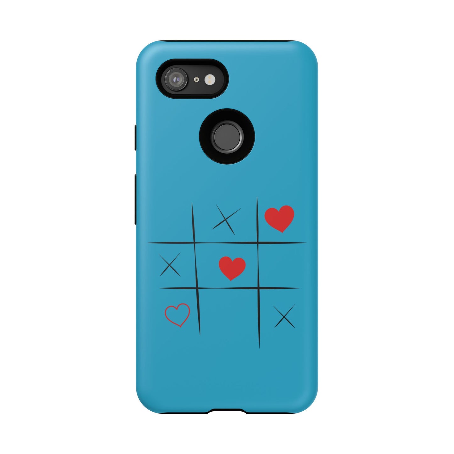 Tough Cases Phone Case - Playful Tic Tac Toe Design, Phone Accessory, Cute Gift, Durable Cover, Fun Tech
