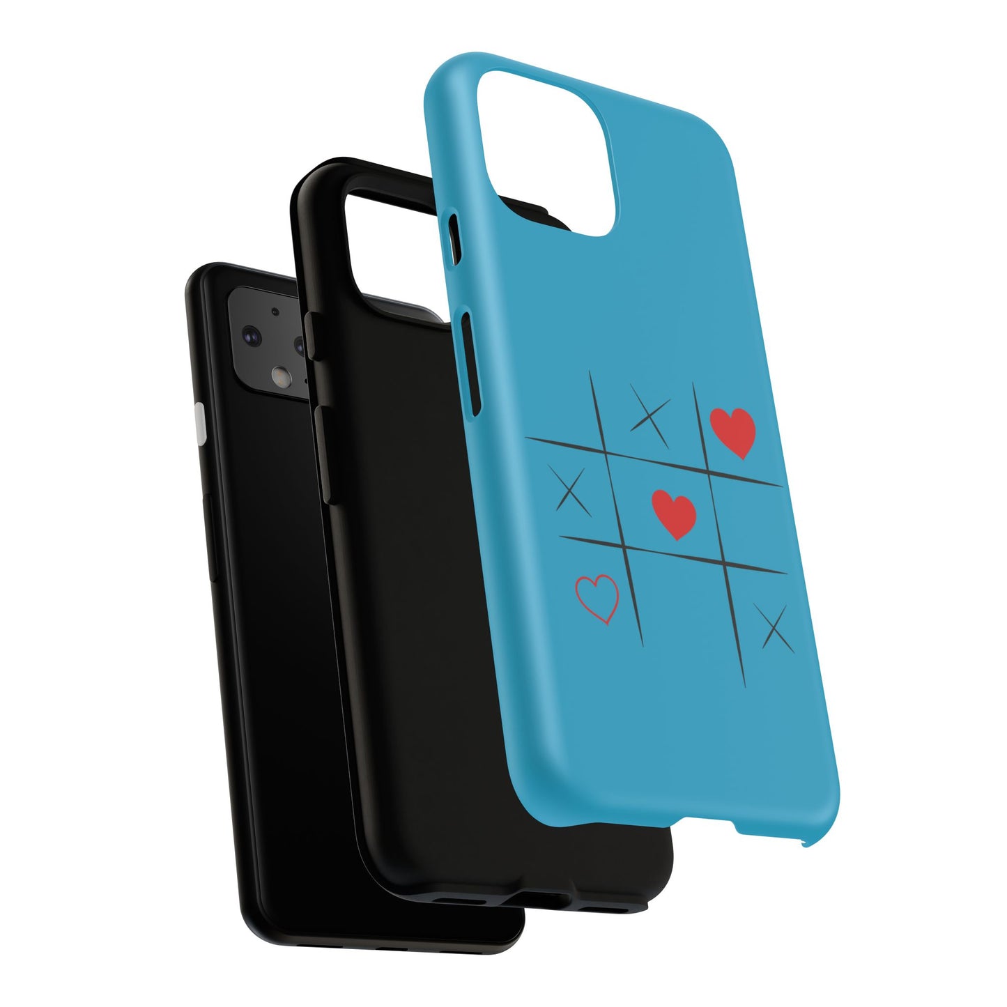 Tough Cases Phone Case - Playful Tic Tac Toe Design, Phone Accessory, Cute Gift, Durable Cover, Fun Tech