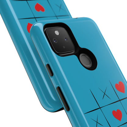 Tough Cases Phone Case - Playful Tic Tac Toe Design, Phone Accessory, Cute Gift, Durable Cover, Fun Tech