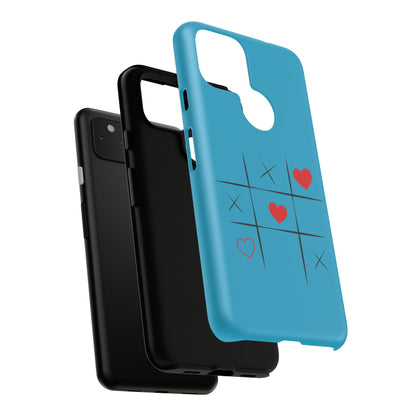 Tough Cases Phone Case - Playful Tic Tac Toe Design, Phone Accessory, Cute Gift, Durable Cover, Fun Tech