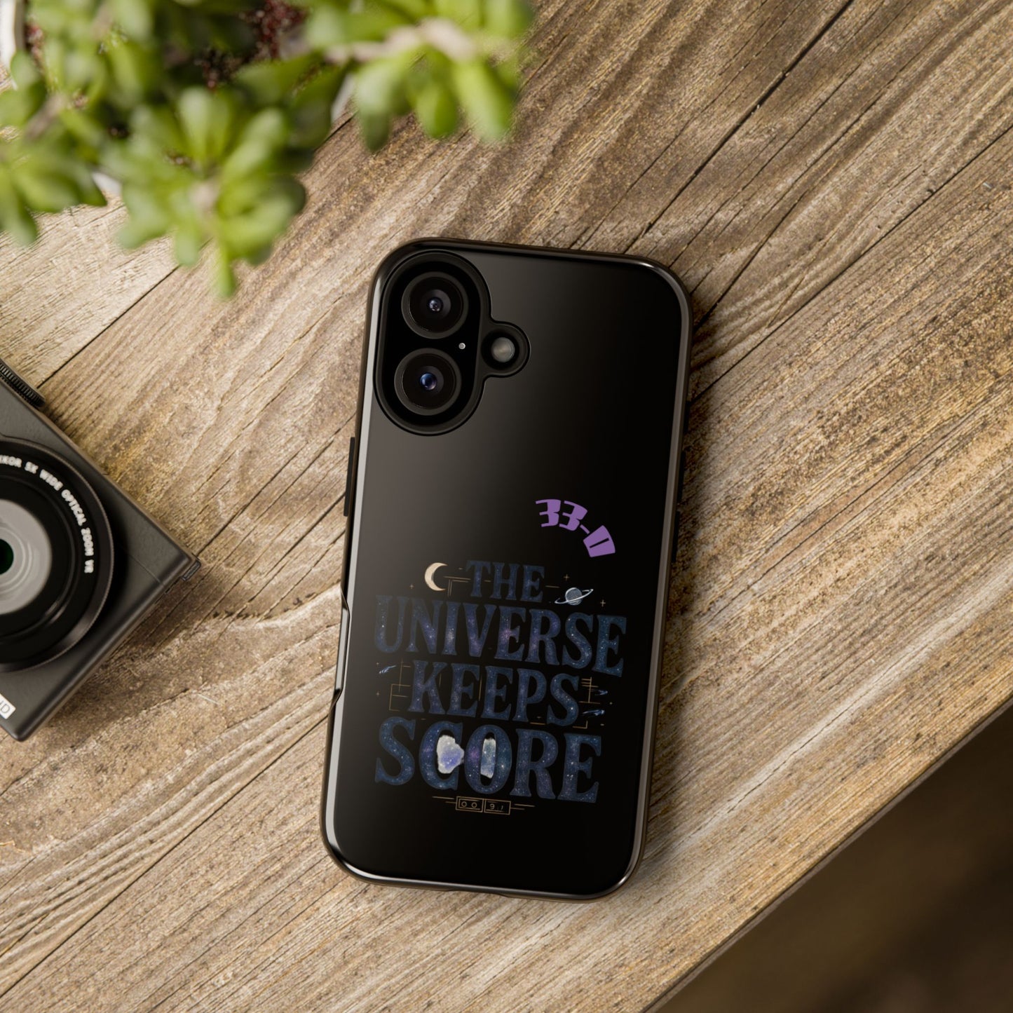 Phone Case with Cosmic Design - The Universe Keeps Score - Perfect for Astrology Lovers, Gift for Friends, Galaxy Aesthetic, Unique [...]