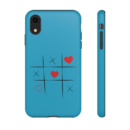 Tough Cases Phone Case - Playful Tic Tac Toe Design, Phone Accessory, Cute Gift, Durable Cover, Fun Tech