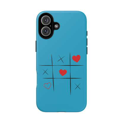 Tough Cases Phone Case - Playful Tic Tac Toe Design, Phone Accessory, Cute Gift, Durable Cover, Fun Tech