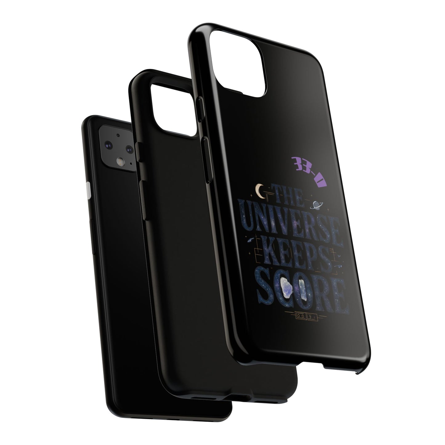 Phone Case with Cosmic Design - The Universe Keeps Score - Perfect for Astrology Lovers, Gift for Friends, Galaxy Aesthetic, Unique [...]