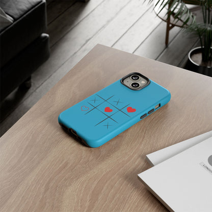 Tough Cases Phone Case - Playful Tic Tac Toe Design, Phone Accessory, Cute Gift, Durable Cover, Fun Tech