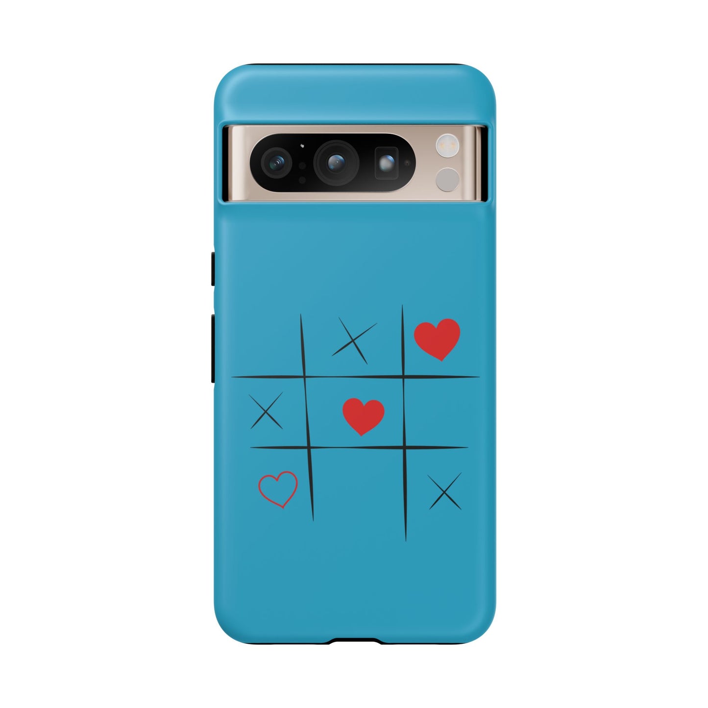 Tough Cases Phone Case - Playful Tic Tac Toe Design, Phone Accessory, Cute Gift, Durable Cover, Fun Tech