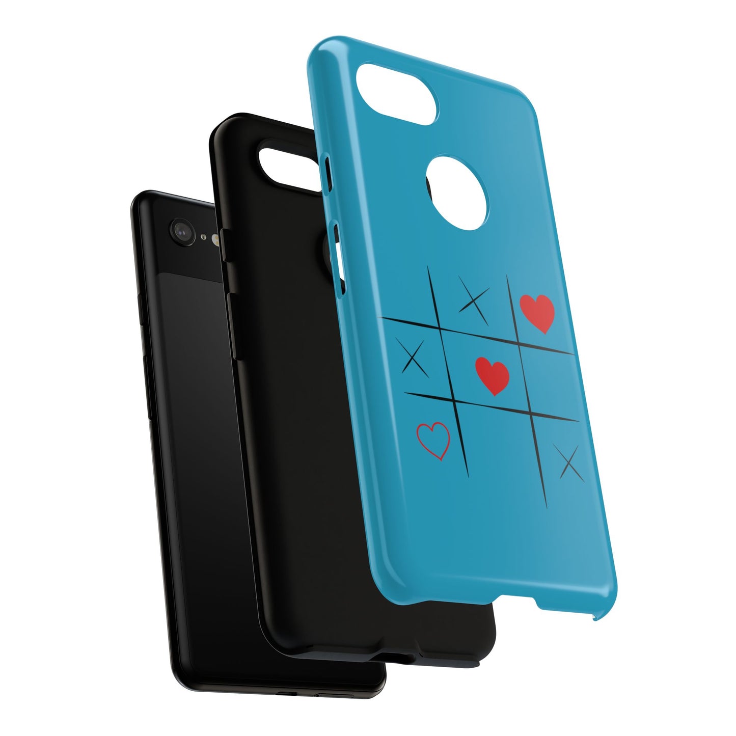 Tough Cases Phone Case - Playful Tic Tac Toe Design, Phone Accessory, Cute Gift, Durable Cover, Fun Tech