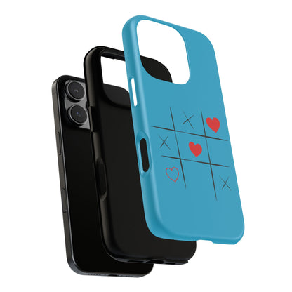 Tough Cases Phone Case - Playful Tic Tac Toe Design, Phone Accessory, Cute Gift, Durable Cover, Fun Tech
