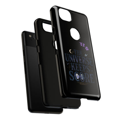 Phone Case with Cosmic Design - The Universe Keeps Score - Perfect for Astrology Lovers, Gift for Friends, Galaxy Aesthetic, Unique [...]