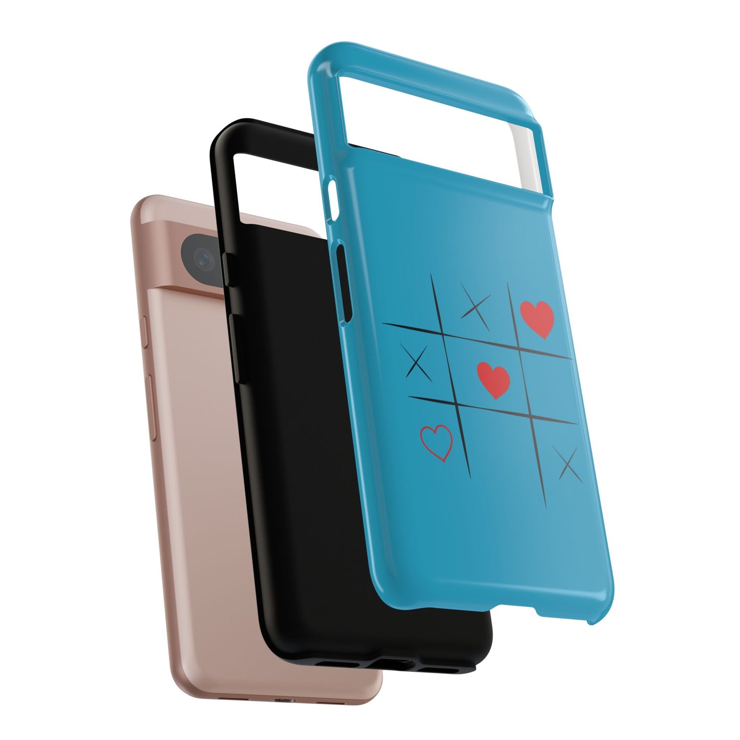 Tough Cases Phone Case - Playful Tic Tac Toe Design, Phone Accessory, Cute Gift, Durable Cover, Fun Tech