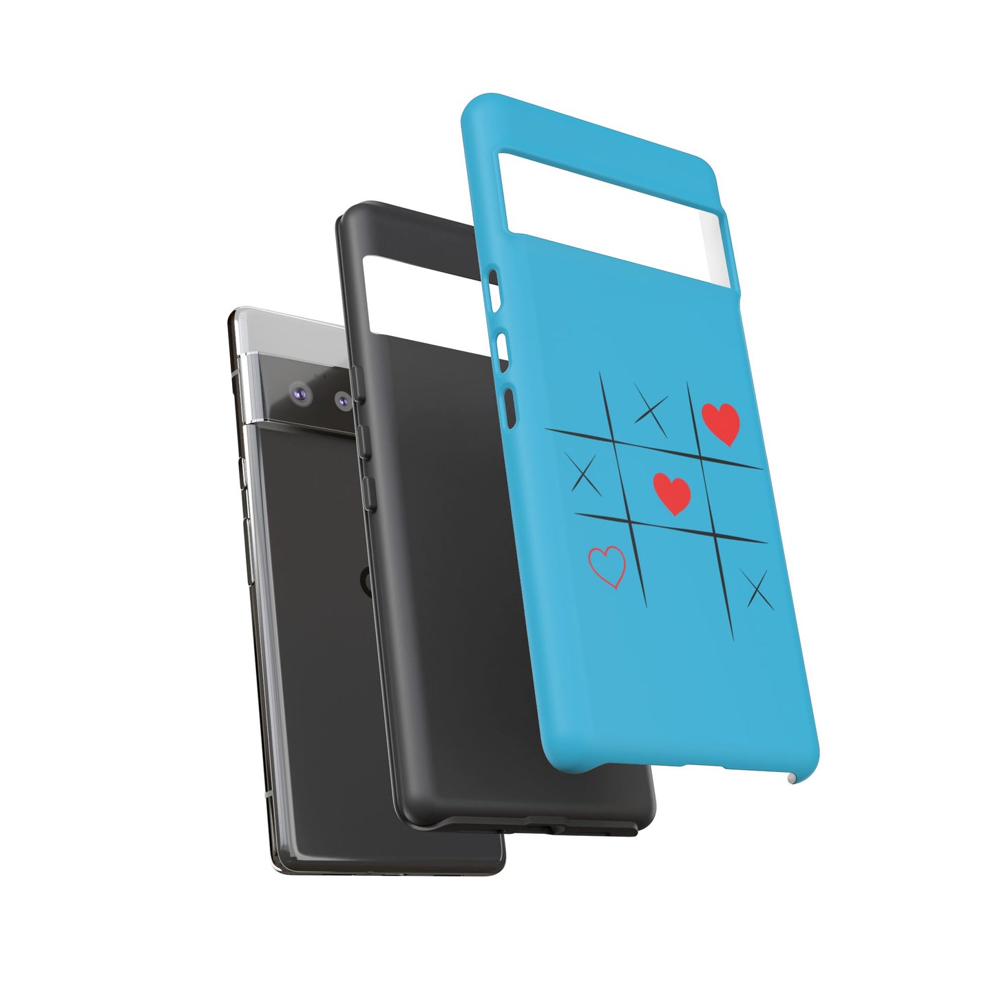 Tough Cases Phone Case - Playful Tic Tac Toe Design, Phone Accessory, Cute Gift, Durable Cover, Fun Tech